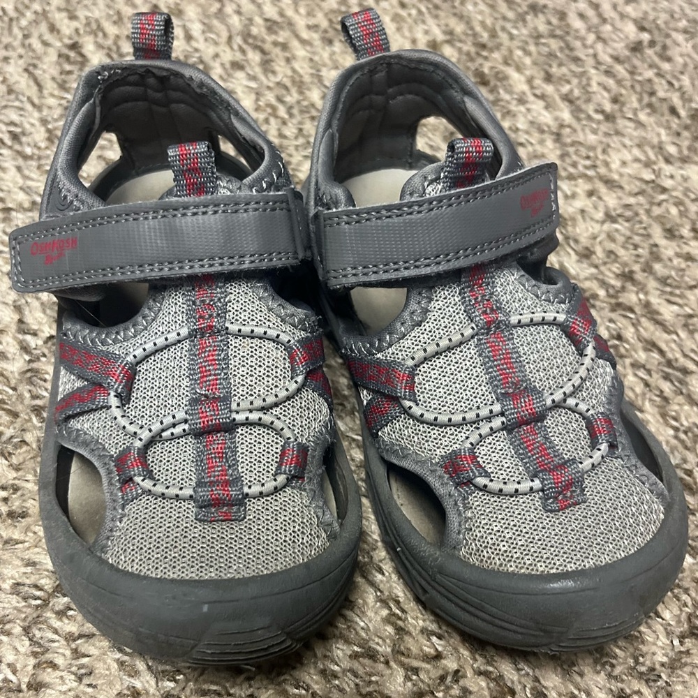Gray and Red OshKosh Sandals